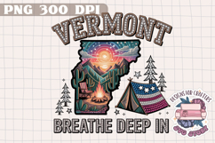 USA STATE America Summer Camping PNG Watercolor Design Sign Product Image 1