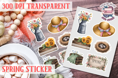 Spring sticker Cute vintage flowers Love PNG Funny Product Image 1