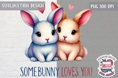 Valentine Love Animals Cute Quote Sublimation Design PNG Product Image 1