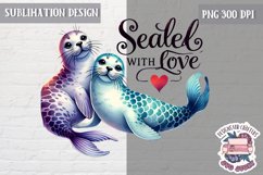 Valentine Love Animals Cute Quote Sublimation Design PNG Product Image 1