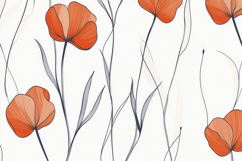 Poppy Floral Background Wallpaper Product Image 1