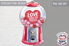 Valentine Quote Symbol Love Sublimation Design PNG Heart Product Image 1
