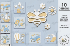 Nursery Decor Sets Bundle Laser Cut. Baby Room SVG Product Image 1