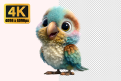 Cute Fluffy Baby Parrot Transparent PNG Product Image 1