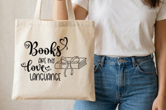 Books Are My Love Language SVG Book Lover Design Product Image 3