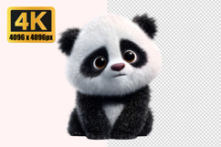 Fluffy Baby Panda Transparent PNG Product Image 1