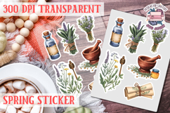 Spring sticker Cute vintage flowers Love PNG Funny Product Image 1