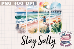 Summer Beach Brushstrokes PNG Sublimation Seaside Coastal Product Image 1