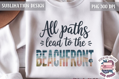 Summer Beach Sea Quote Watercolor Sublimation PNG Product Image 1