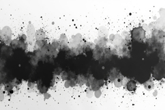 Abstract Black Ink Splatter on a White Background Wallpaper Product Image 1