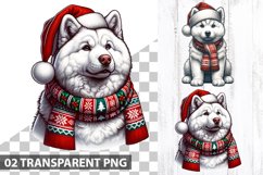 Christmas Dog Sublimation - Christmas Clipart PNG Product Image 1