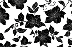 Black Floral Texture Background Wallpaper Product Image 1