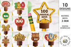 100 Days of School Pencil Toppers Bundle Laser Cut Product Image 1