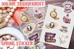 Spring sticker Cute vintage flowers Love PNG Funny Product Image 1