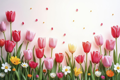Various Colorful Flowers Background Wallpaper Product Image 1