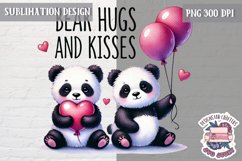 Valentine Love Animals Cute Quote Sublimation Design PNG Product Image 1
