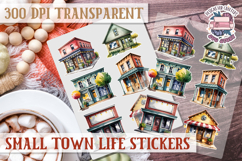 Small Town LIfe sticker Scrapbook PNG Village Garden Farm Product Image 1