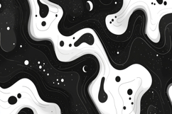 Black and White Waves Background Wallpaper Product Image 1