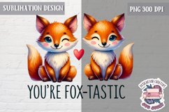 Valentine Love Animals Cute Quote Sublimation Design PNG Product Image 1