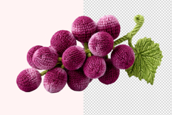 Crochet Grape Bunch Transparent PNG Product Image 1