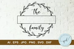 Family monogram sign SVG for farmhouse round sign SVG Product Image 2