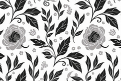 Gray Black Floral Pattern Background Product Image 1