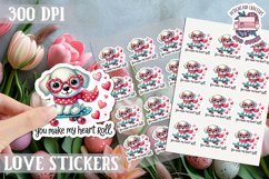 Love sticker Sheet Valentine Day Sign Lettering PNG 14 feb Product Image 1