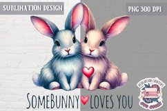 Valentine Love Animals Cute Quote Sublimation Design PNG Product Image 1