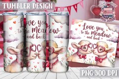 Sublimation Tumbler WRAP Love Design Quote Watercolor Animal Product Image 1