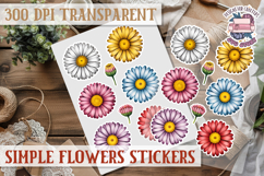 Summer Flowers sticker Scrapbook PNG Botanical Beach Product Image 1