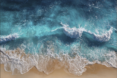 Turquoise Ocean Waves Background Product Image 1