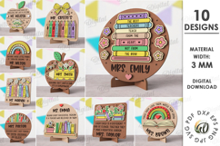 Teacher Table Decors Bundle Lasercut. Stand Decor SVG Product Image 1