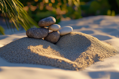 Sandy Heart and Stones Background Wallpaper Product Image 1