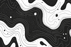 Black and White Waves Background Wallpaper Product Image 1
