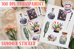 Summer sticker Cute flowers Love Picnic Beach Spring Product Image 1