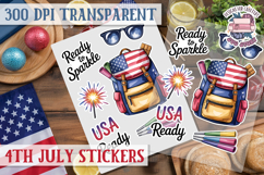 4th July sticker sheet USA Scrapbook PNG Independent Day Product Image 1