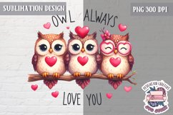 Valentine Love Animals Cute Quote Sublimation Design PNG Product Image 1