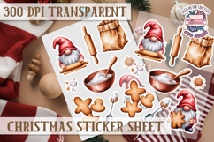 Christmas Sticker Sheet Watercolor Winter Holiday PNG Product Image 1