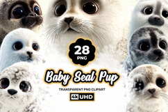 Seal Clipart Bundle 28 PNG Transparent Animals Transparent Product Image 1