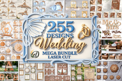 3D Wedding Mega Bundle Laser cut. Wedding decoration SVG Product Image 1