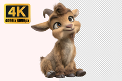 Brown Baby Goat Transparent PNG Product Image 1