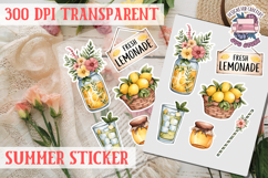 Summer sticker Cute flowers Love Picnic Beach Spring Product Image 1