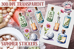 Summer Vibes sticker sheet Beach Scrapbook PNG Flowers Product Image 1