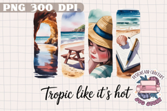 Summer Beach Brushstrokes PNG Sublimation Seaside Coastal Product Image 1