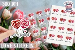 Love sticker Sheet Valentine Day Lovers Funny Sweets PNG Product Image 1