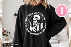 Some Things Are Better Left Unsaid - Skeleton SVG Design Product Image 3