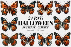 Halloween Butterfly Sublimation - Clipart PNG Bundle Product Image 1
