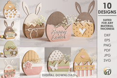 Easter Mini Gift Boxes Bundle Laser Cut. Storage Box SVG Product Image 1