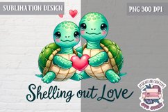 Valentine Love Animals Cute Quote Sublimation Design PNG Product Image 1
