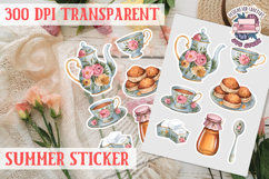 Summer sticker Cute flowers Love Picnic Beach Spring Product Image 1